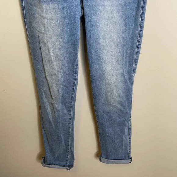 BLUENOTES Denim Overalls Blue Light Wash Bibbed Cotton Tapered Leg Boho Size XS - Picture 5 of 11